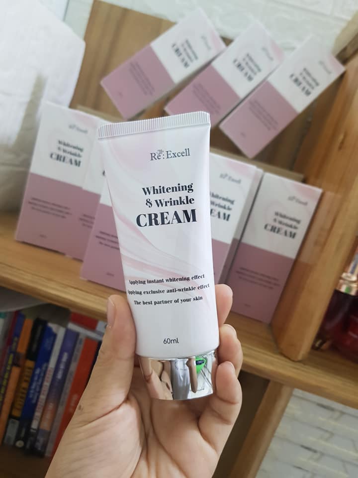 Combo 5 hộp Kem dưỡng trắng chống nhăn Re:Excell Whitening &amp; Wrinkle Cream R&amp;B Việt Nam phân phối độc quyền sản phẩm nhập khẩu từ Hàn Quốc