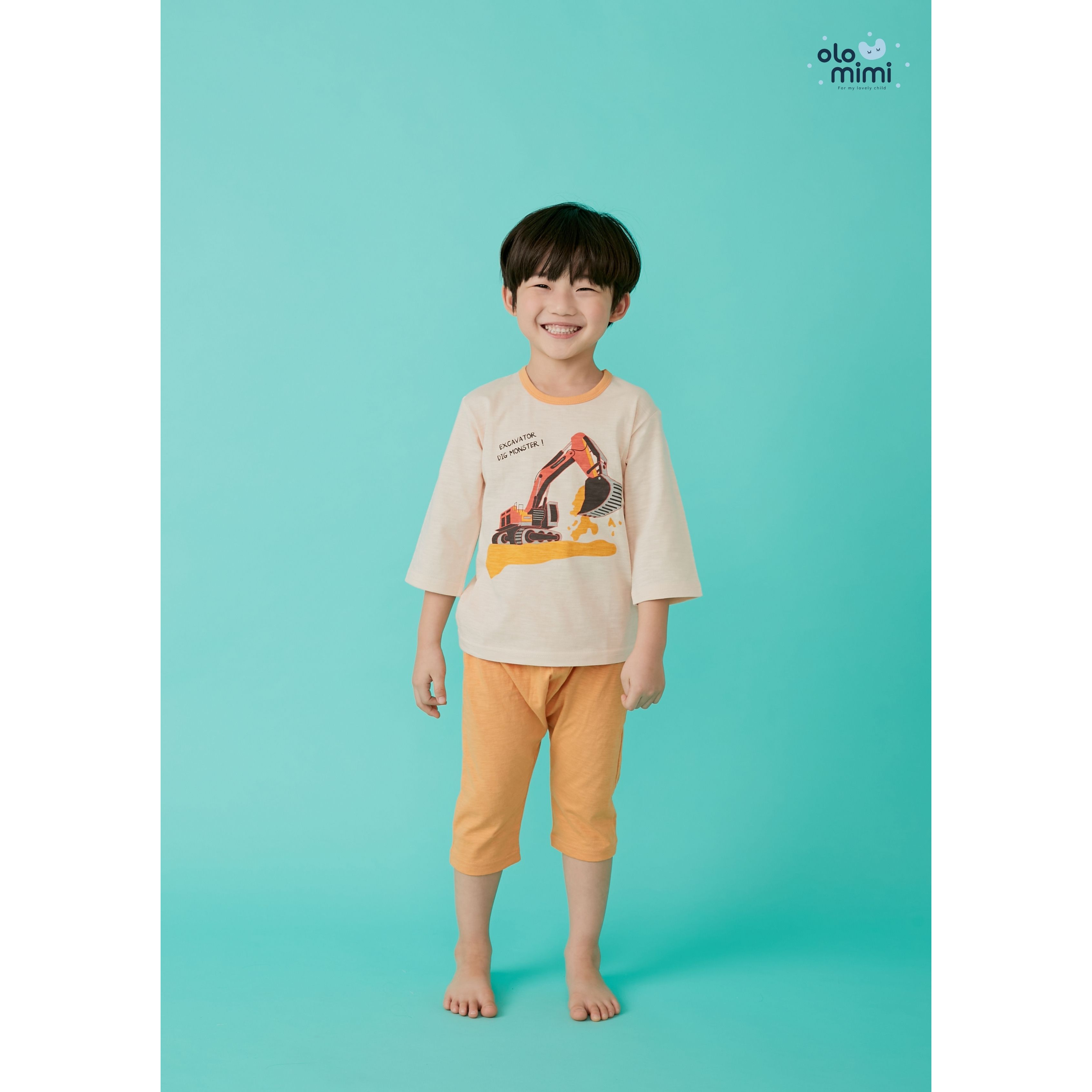 Bộ ngủ lửng Olomimi Hàn Quốc SS21 Dig Monster - 100% cotton