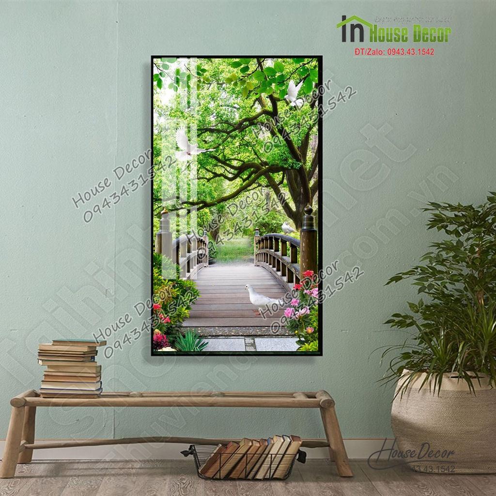 Tranh 3D dán tường, Tranh dán Cửa ra vào, Vách Ngăn Khổ Dọc - Nhận in theo yêu cầu 2623TTN