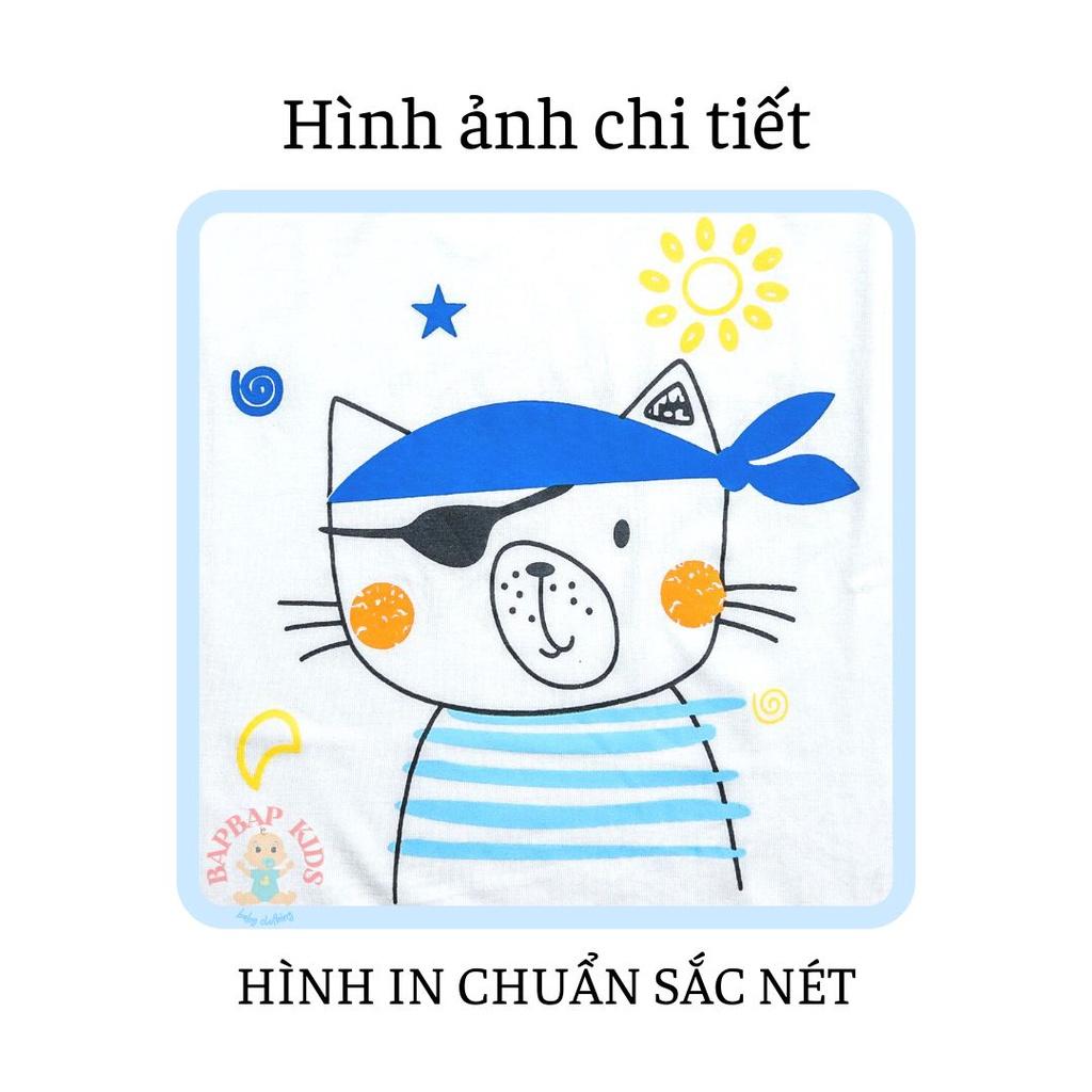 Bộ Ba Lỗ Cho Bé Trai, Bé Gái BAPBAP Vải Thun Lạnh Minkymom In Hoạ Tiết Hải Tặc, Quần Sọc Màu, Đồ Bộ Trẻ Em Mặc Nhà