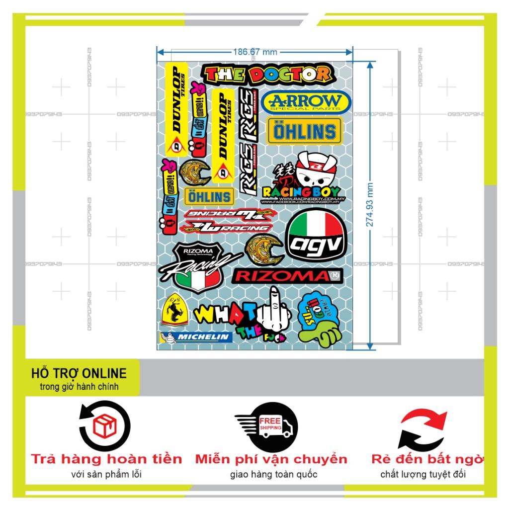 LOGO STICKER CÁC THƯƠNG HIỆU NỔI TIẾNG - BI DECAL