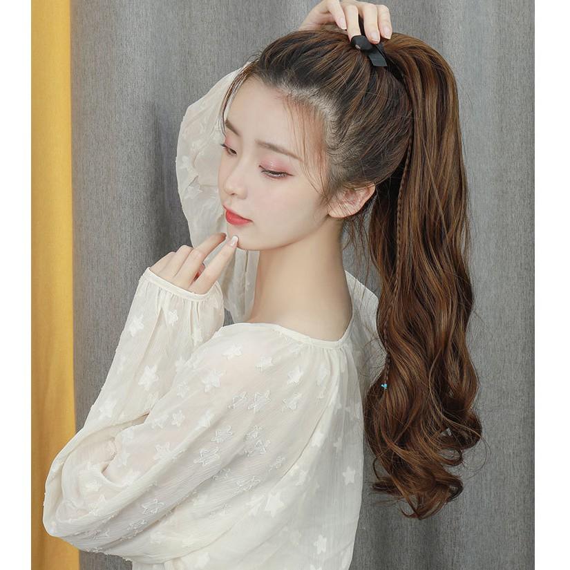 Tóc cột lượn sóng tết kiểu băng đô 45cm - 55cm