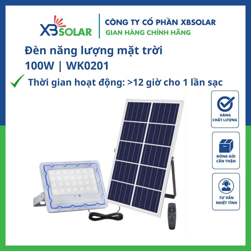 Đèn năng lượng mặt trời 100W WK0201 có điều khiển từ xa, Đèn led năng lượng mặt trời 100W