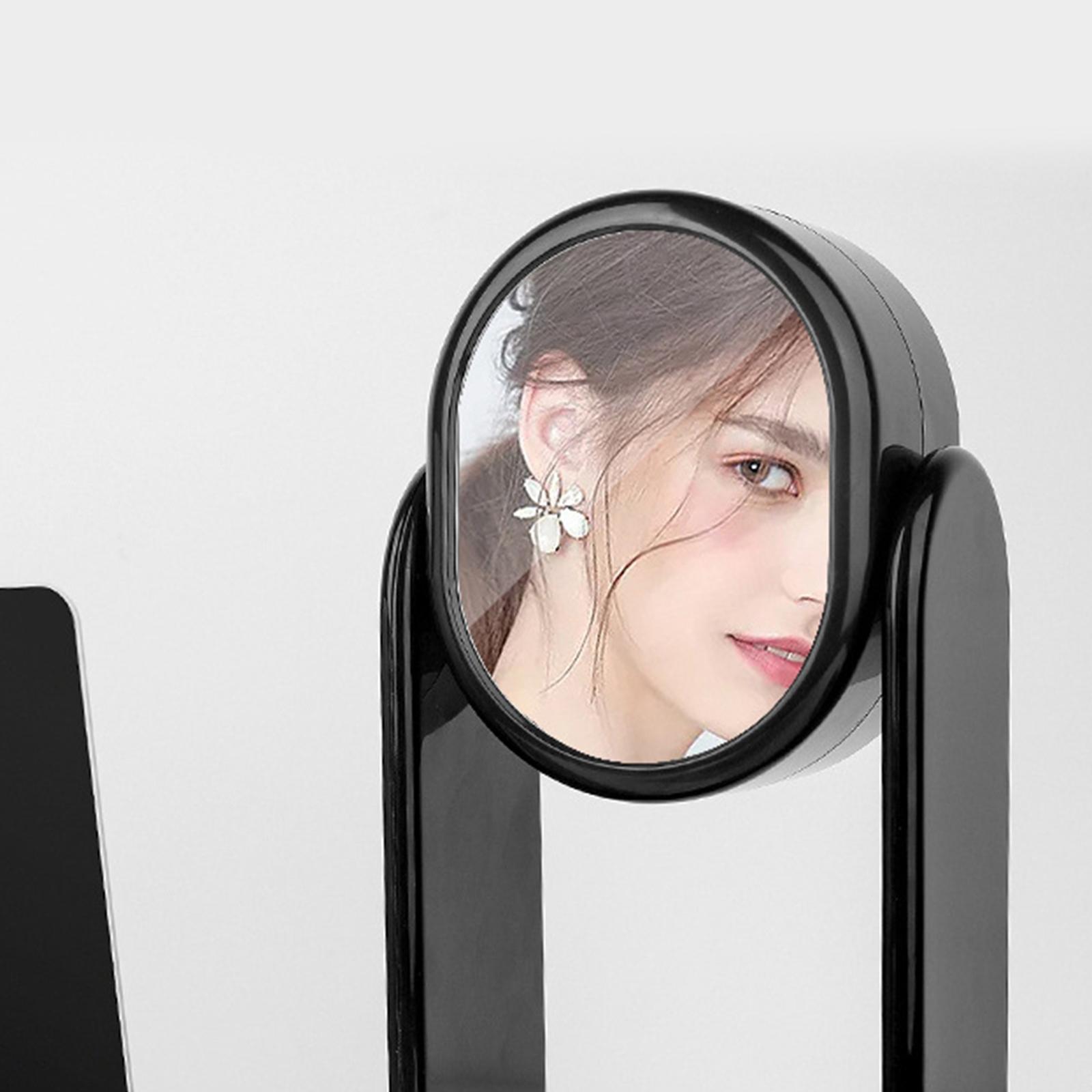 LED Desk Lamp WirelESS Charger Makeup Mirror Black