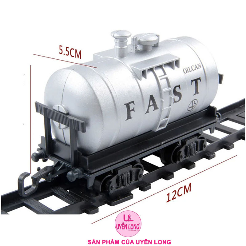 Bộ Tàu Hỏa CLASSIC TRAIN 5 Toa Cỡ Lớn PYM9, Chạy PIN, Mô Phỏng Khói Đèn, Đường Ray 126x84cm