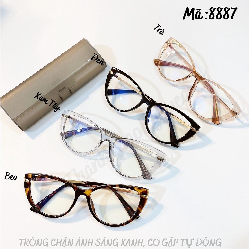 Kính Mắt Mèo Dáng Mảnh Nhiều Màu Nữ Gọng Kính Cận CCM8887 Thời Trang Siêu Hot 2021- ThanhThao Eyewear