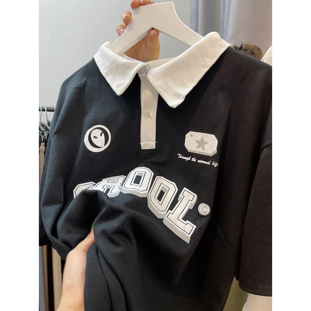 Áo thun nam nữ unisex polo, áo phông basic cổ tròn form rộng tay lỡ, oversize, chất cotton mềm mát, QUYNHANHPUKA