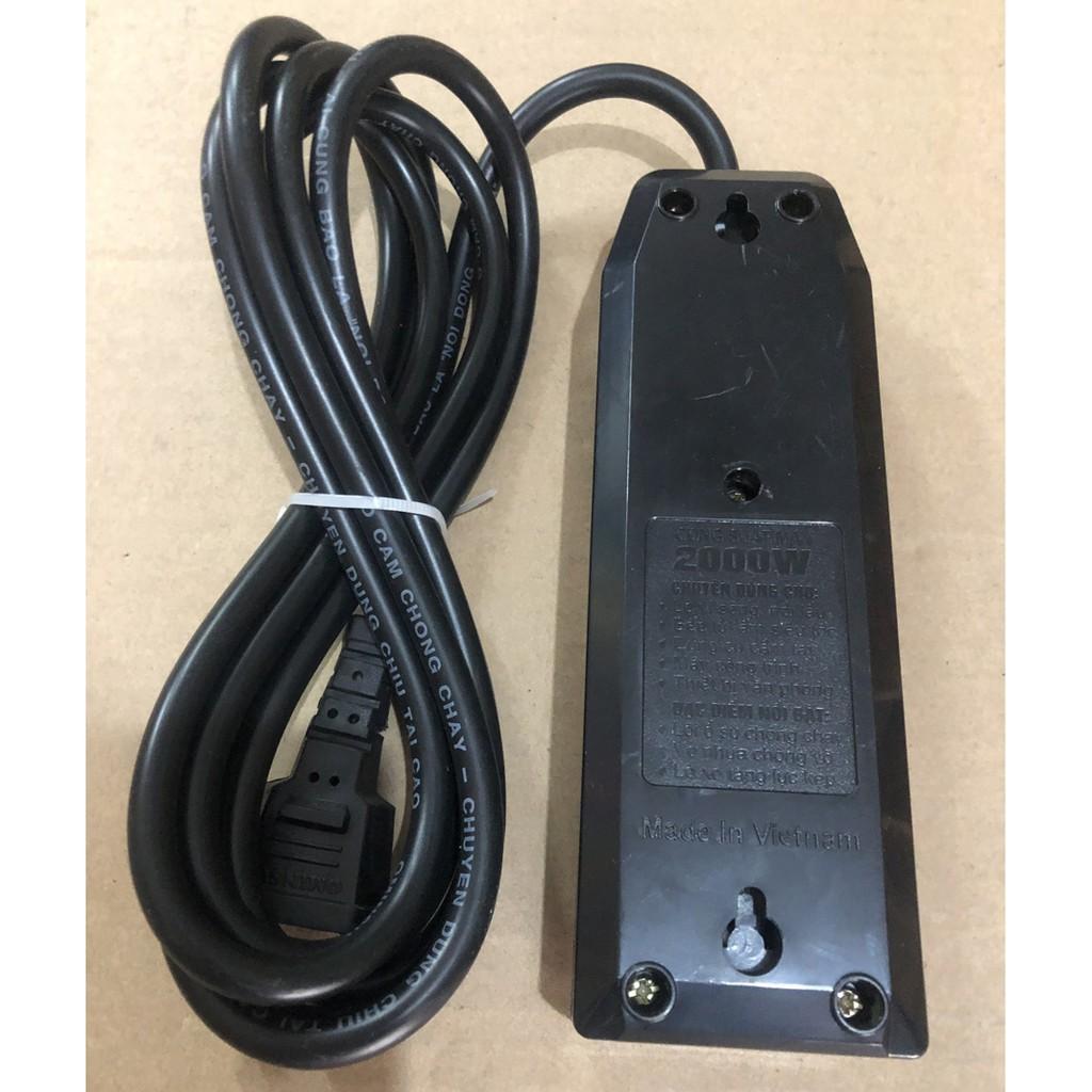 Ổ cắm điện có dây 1 cửa đa năng 2 cửa đơn 3A3 2000w
