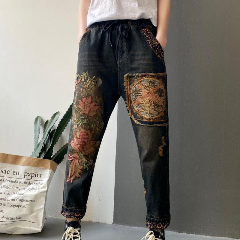 Quần Jeans Nữ Thời Trang Lưng Cao Ống Rộng