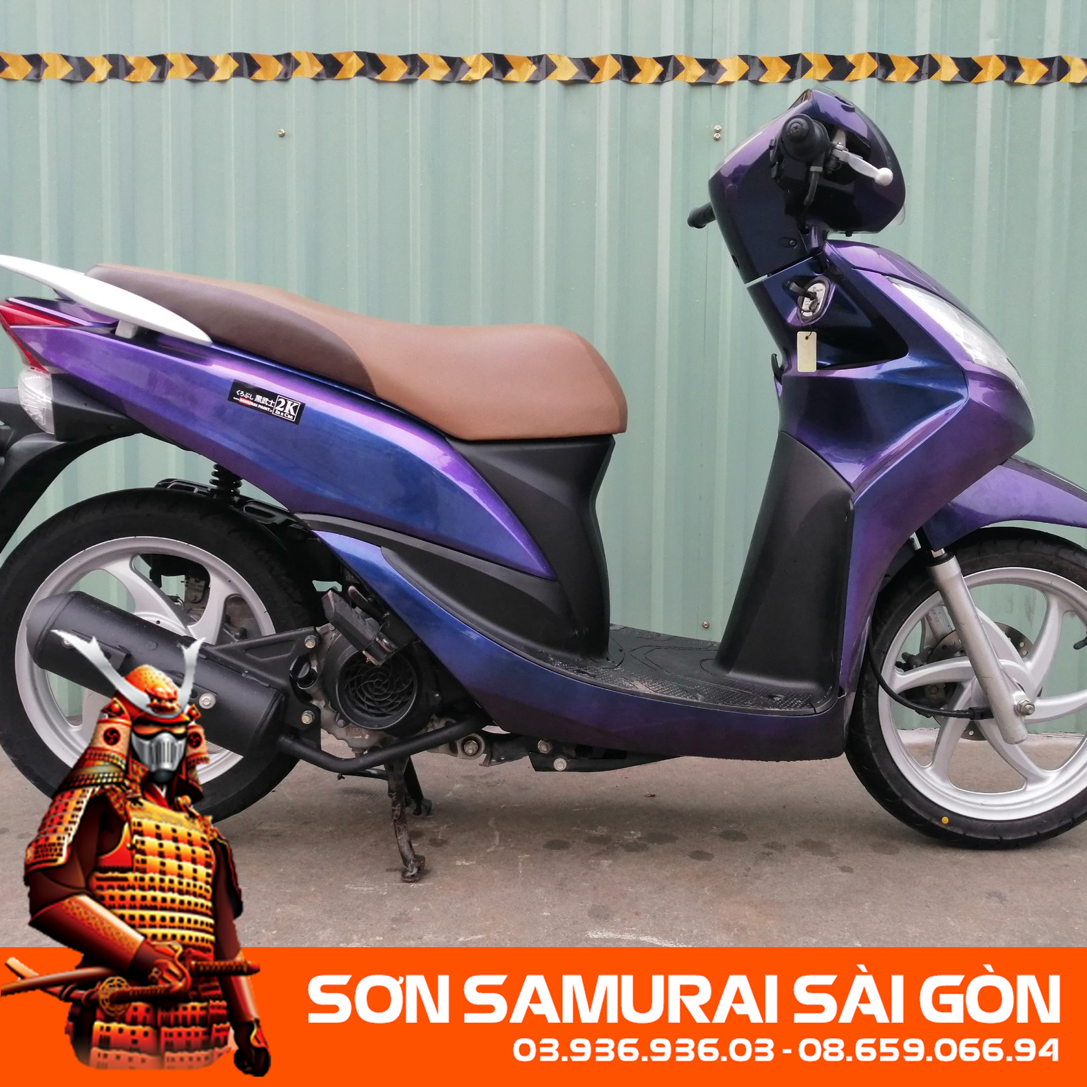 Sơn SAMURAI KUROBUSHI 1142 MÀU TÍM ĐẬM chính hãng - Sơn phun xe máy SAMURAI SÀI GÒN