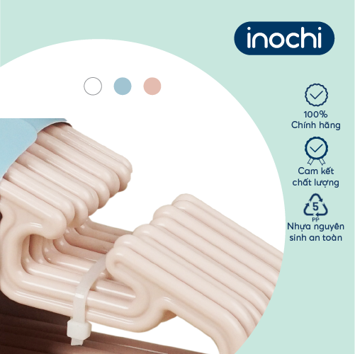 Móc áo mỏng trẻ em Inochi 185 màu Trắng ngọc/Hồng nhạt/Xanh nhạt