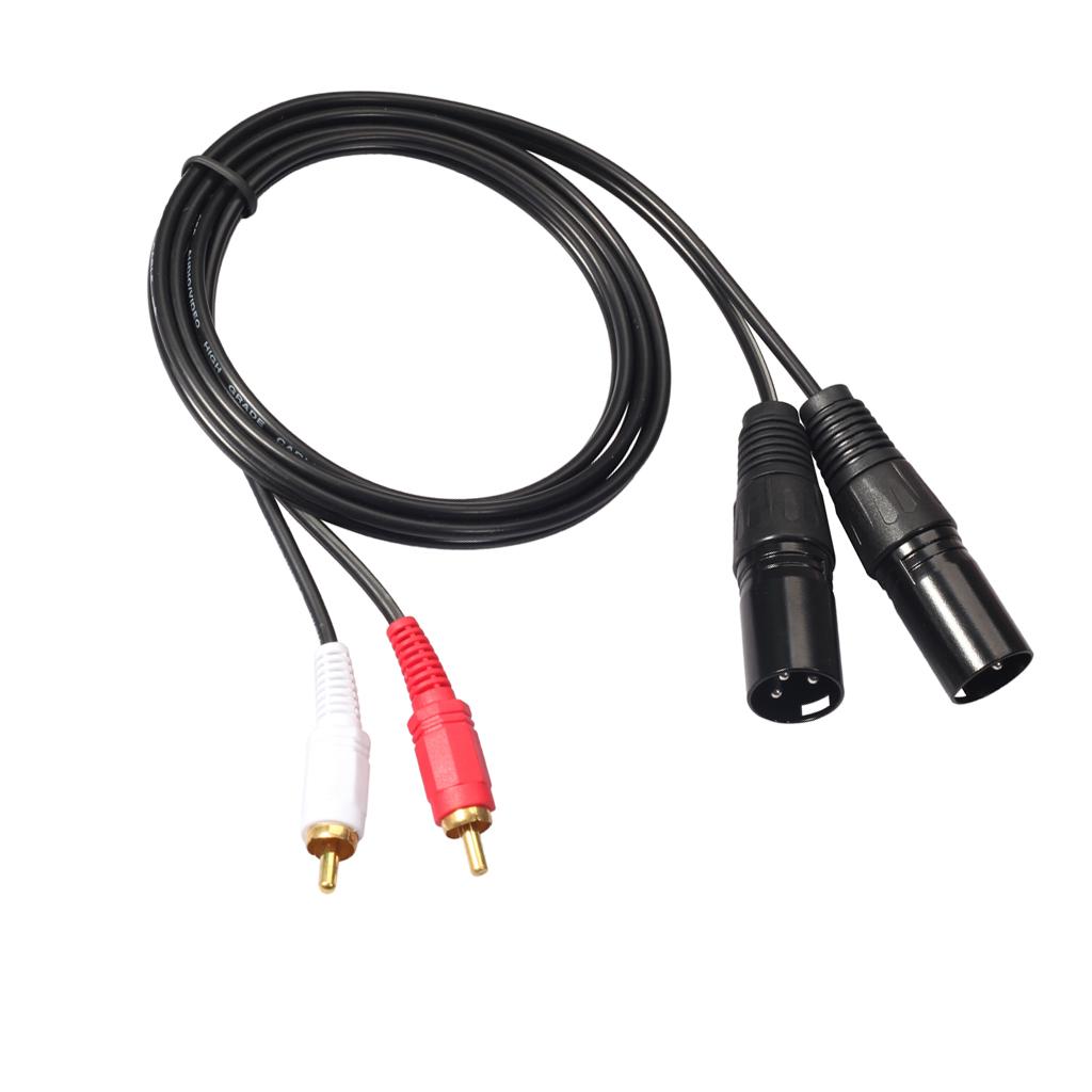 Dual RCA sang XLR Nam Cáp Dây cho Âm Thanh Stereo Âm Thanh Micro Phụ Kiện