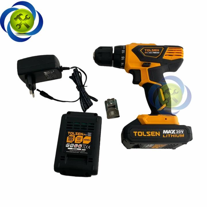 Máy khoan pin 20V Tolsen 79033