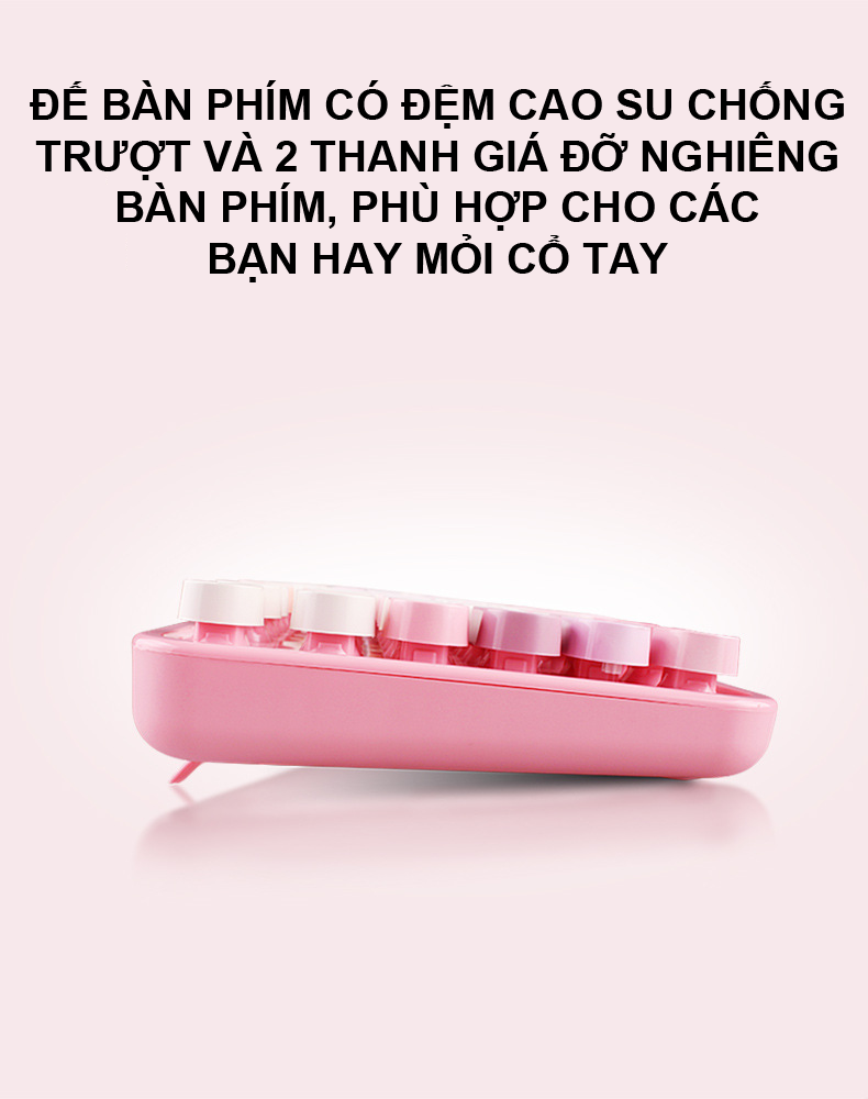 Bộ bàn phím và chuột không dây MOFII SWEET đa dạng màu sắc thiết kế nút tròn hiện đại - HÀNG CHÍNH HÃNG