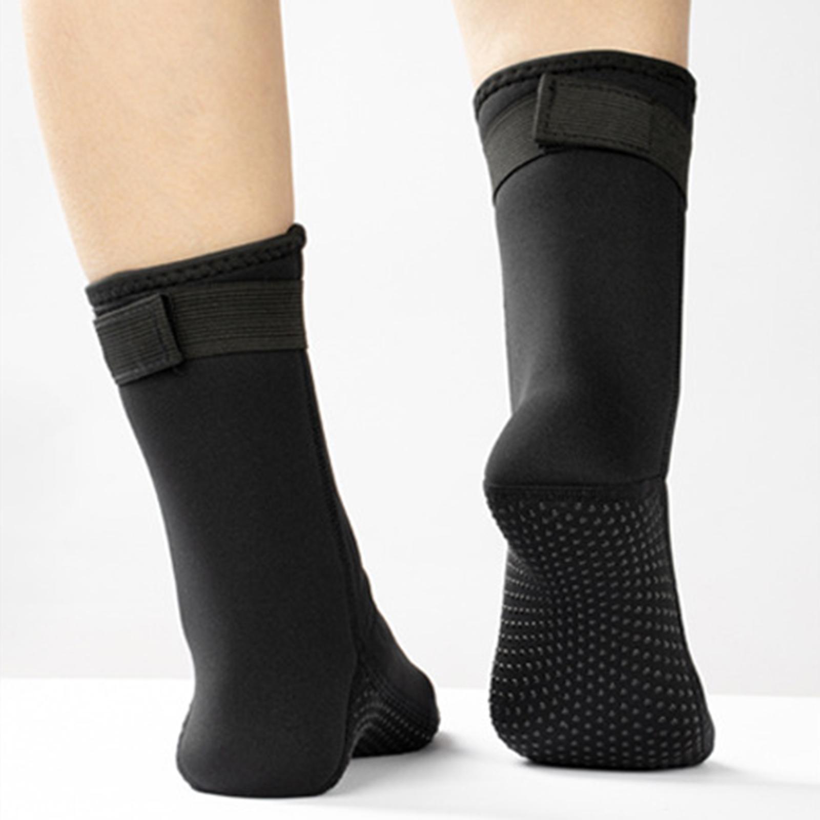 2 Pairs Neoprene Diving Scuba Boots 3mm Surfing Snorkeling Socks Black M