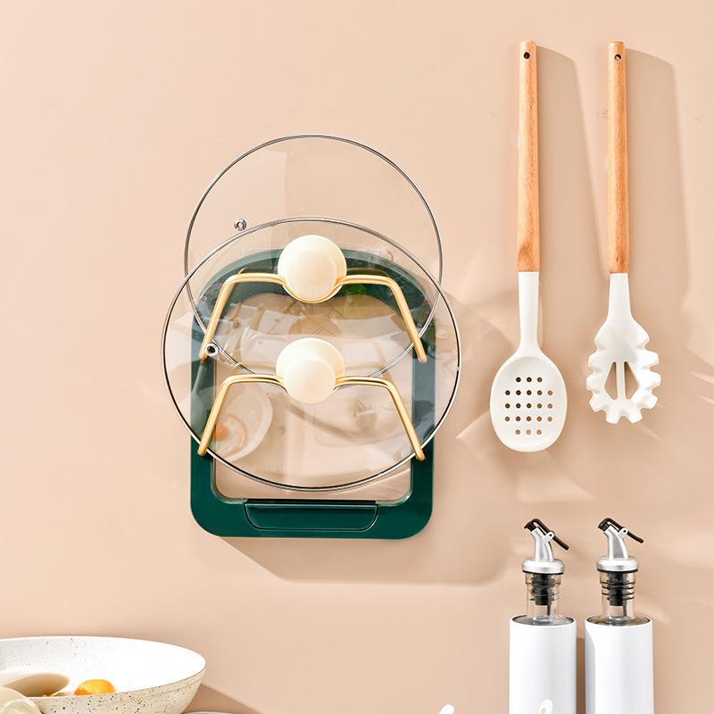 Kệ nhà bếp, miễn phí đục lỗ, đa chức năng, khung bìa cống hai lớp, giá lưu trữ gắn trên tường