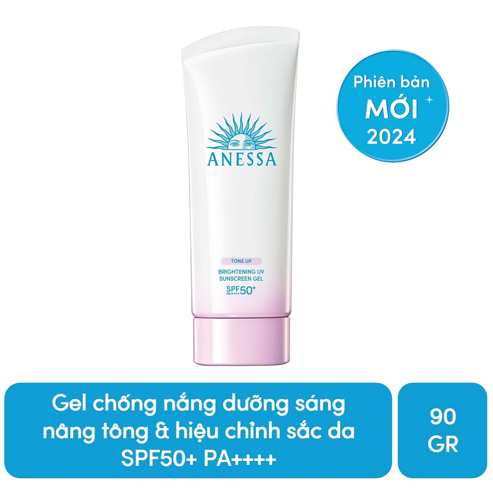 Gel Chống Nắng Anessa Dưỡng Sáng Nâng Tông &amp; Hiệu Chỉnh Sắc Da Brightening UV SPF50+ PA++++ 90g