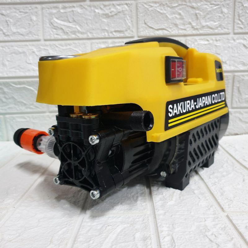 Máy rửa xe Sakura nhật bản dây 15m súng dài, máy xịt rửa đa năng