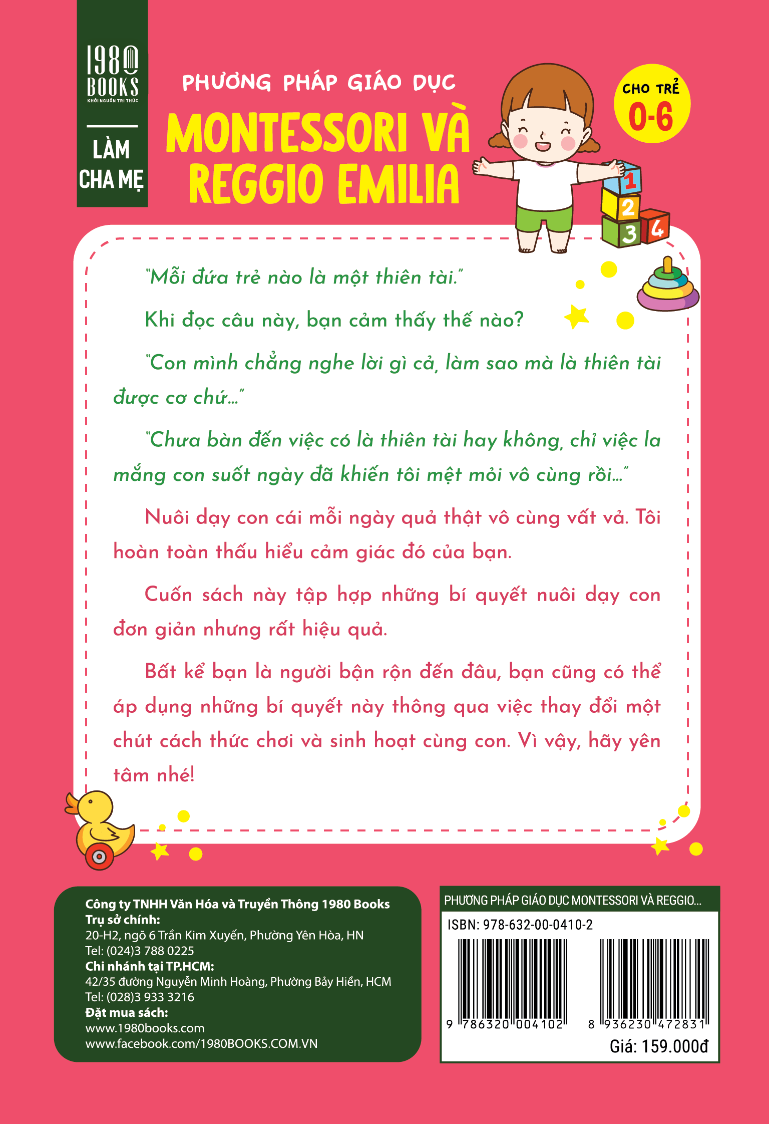 Sách Phương Pháp Giáo Dục MONTESSORI Và REGGIO EMILIA