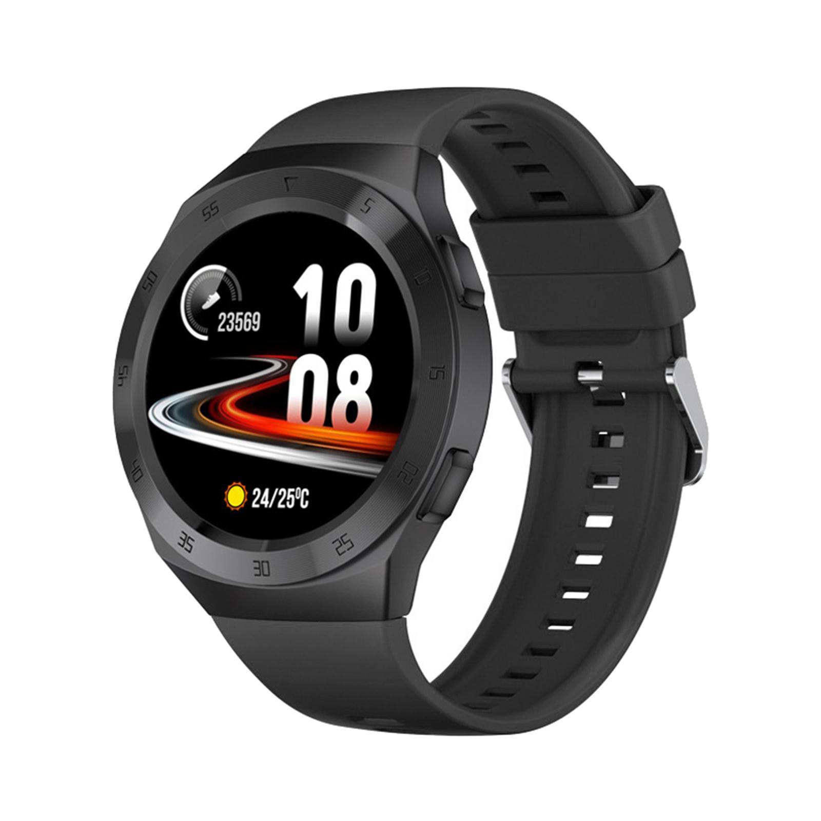 Round Sports 1.3IN Smartwatch IP68 Waterproof Bluetooth Call for Men Women Black