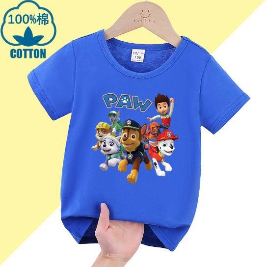 Áo thun cotton bé trai in hoạt hình paw patrol biệt đội cứu hộ