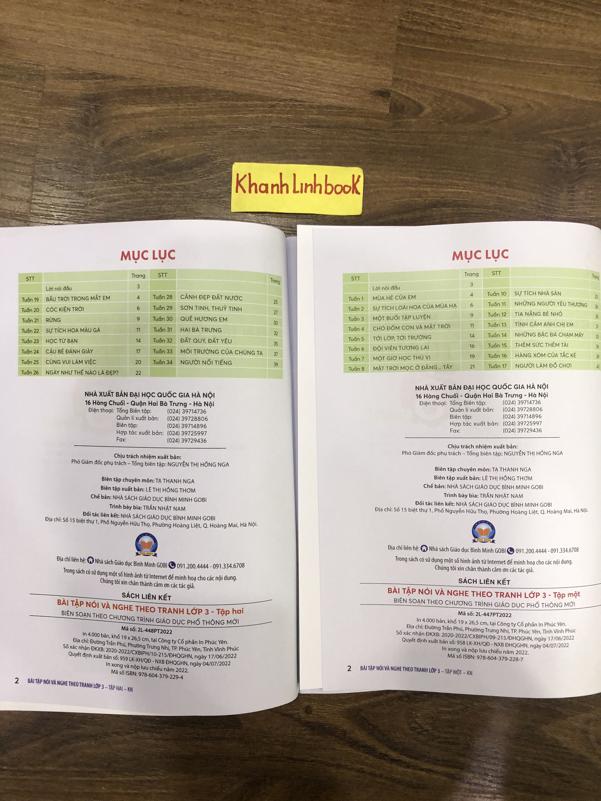 Sách Combo Bài tập Nói và nghe theo tranh Lớp 3 Tập 1 + 2