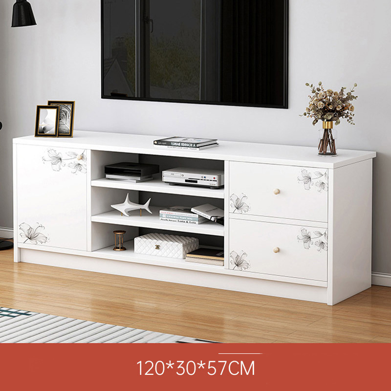 Tủ Tivi Phong Cách Vintage KTV-05 - Vân gỗ sáng cánh trắng - 140 x 30 x 40cm