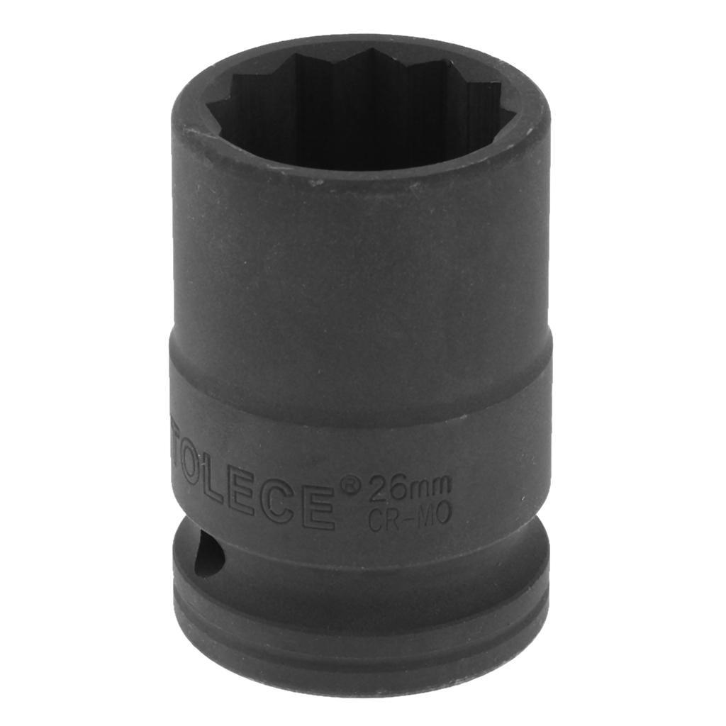 3/4-inch Square Drive 26mm   Impact Socket Black