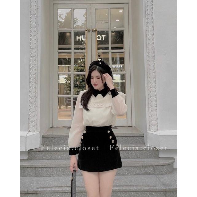 ÁO SƠ MI CỔ PHỐI MÀU