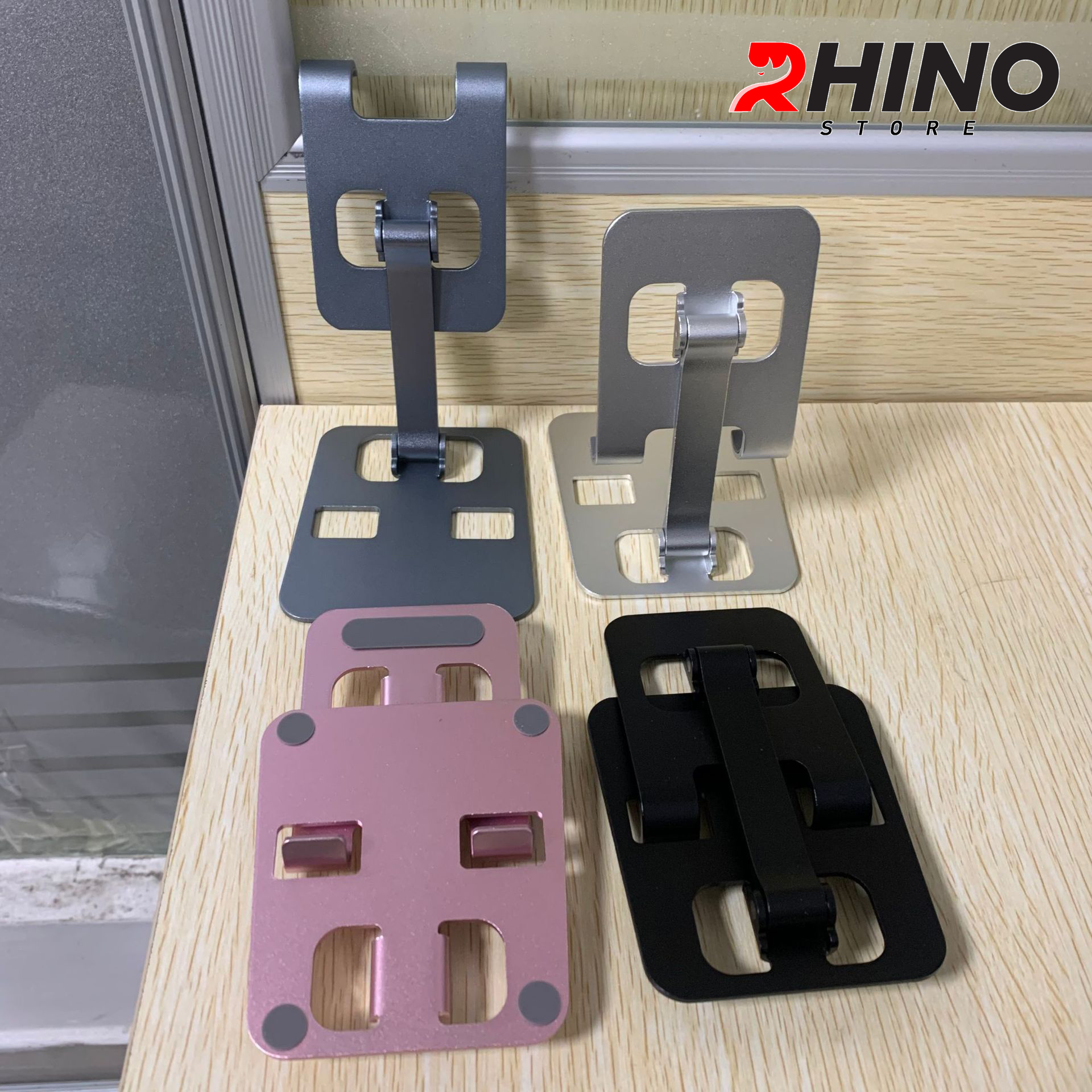 Hình ảnh Giá đỡ, kệ đỡ điện thoại Rhino KP902 bằng thép để bàn tiện lợi có thể gấp gọn - Hàng chính hãng