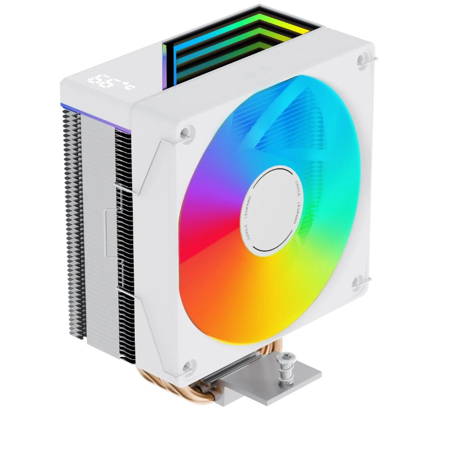 Tản Nhiệt Khí CPU Leopard KF420E RGB-DGT Trắng/Đen – Hàng Chính Hãng
