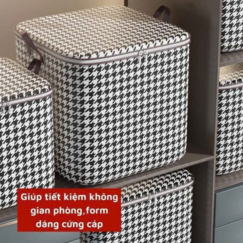 Túi Đựng Quần Áo Giỏ Đựng Đồ Chăn Mền Chống Thấm Nước Hoa Văn Đẹp Chất Liệu Bạt Dày Dặn Có Lựa Chọn Mẫu Sọt - Giao Màu Ngẫu Nhiên