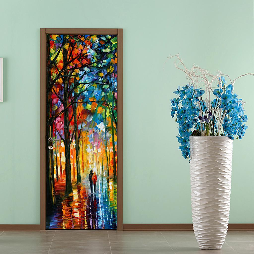 3D Self Adhesive Painting Sticker Art Wall Decal Home Office Door Decor A