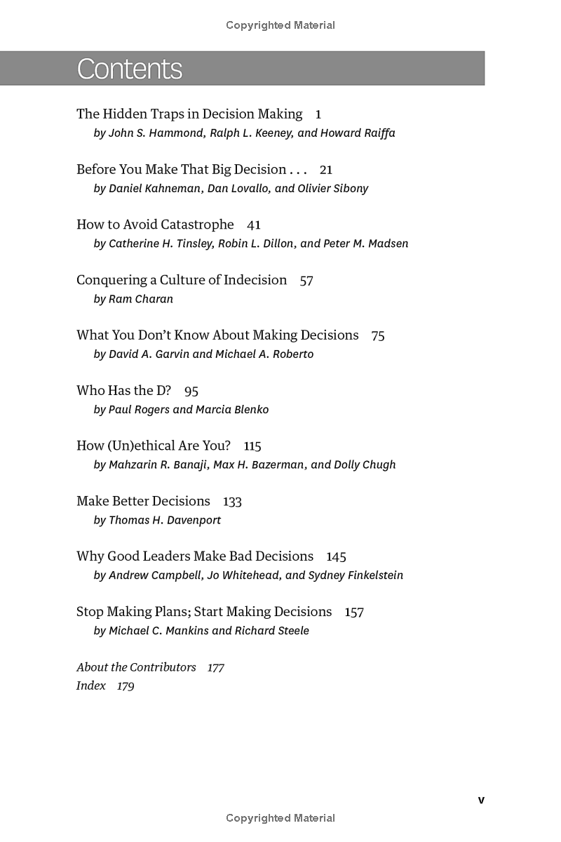 Harvard Business Review's 10 Must Reads On Making Smart Decisions