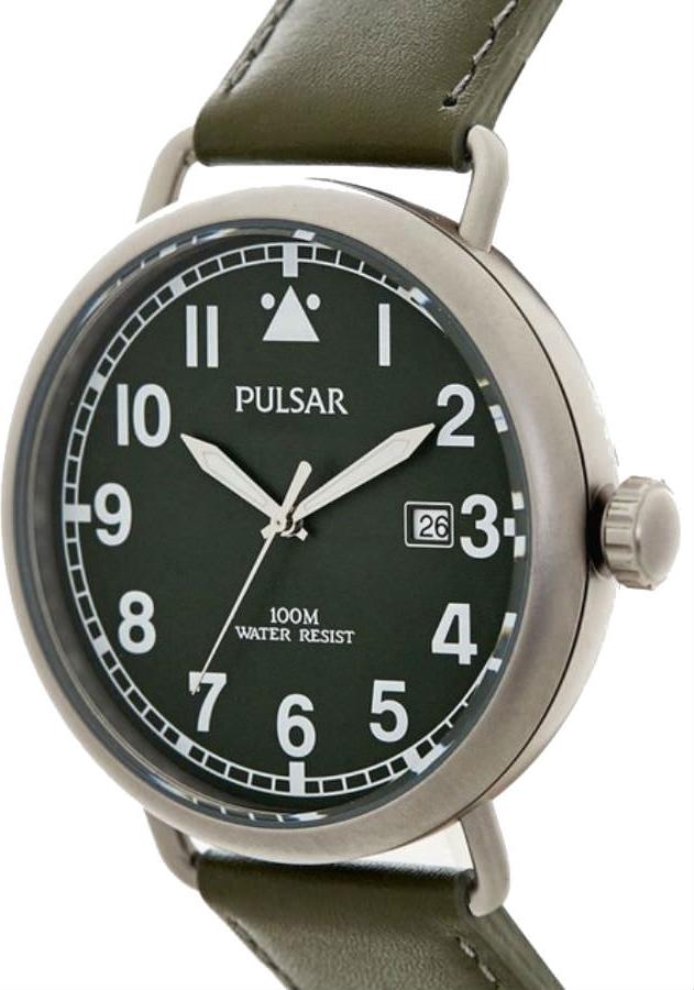 Đồng Hồ Nam Dây Da Pulsar PS9251X1 - Xanh Lá (44mm)