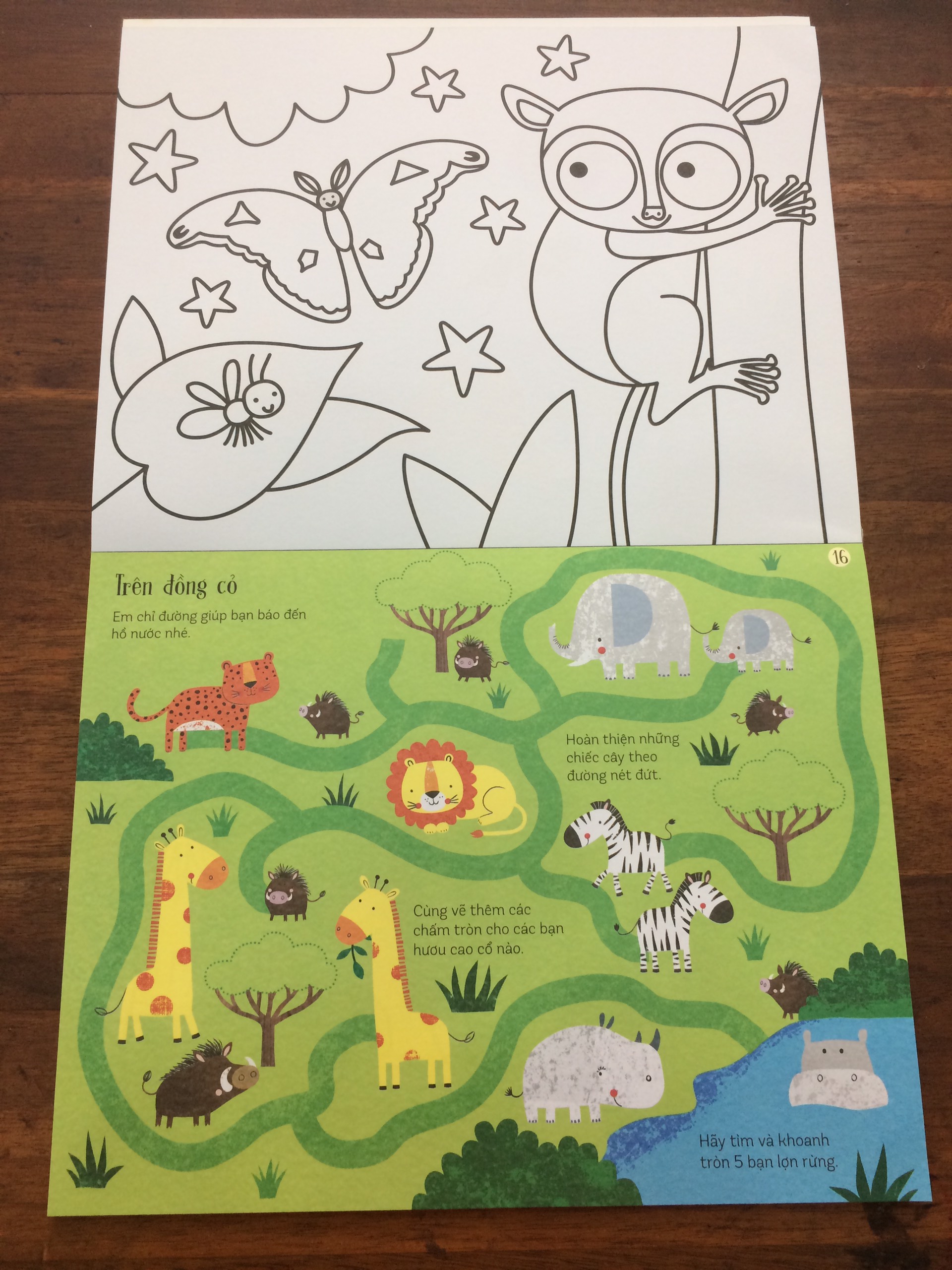Sách tương tác Khám phá rừng xanh - Trò chơi phát triển tư duy cho bé từ 2 tuổi VZ
