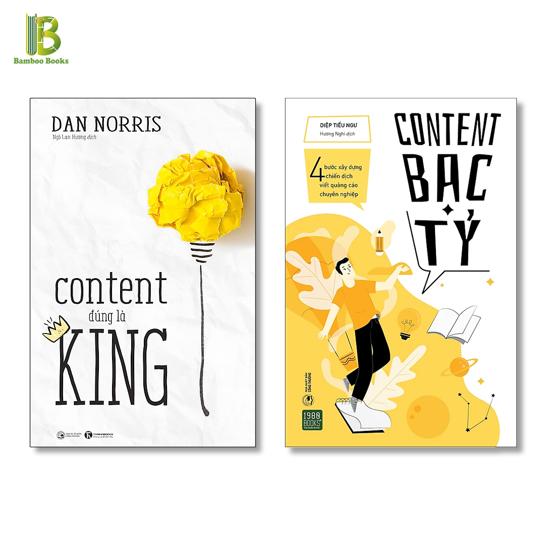 Combo 2Q: Content Đúng Là King + Content Bạc Tỷ - Bìa Mềm - Tặng Kèm Bookmark Bamboo Books