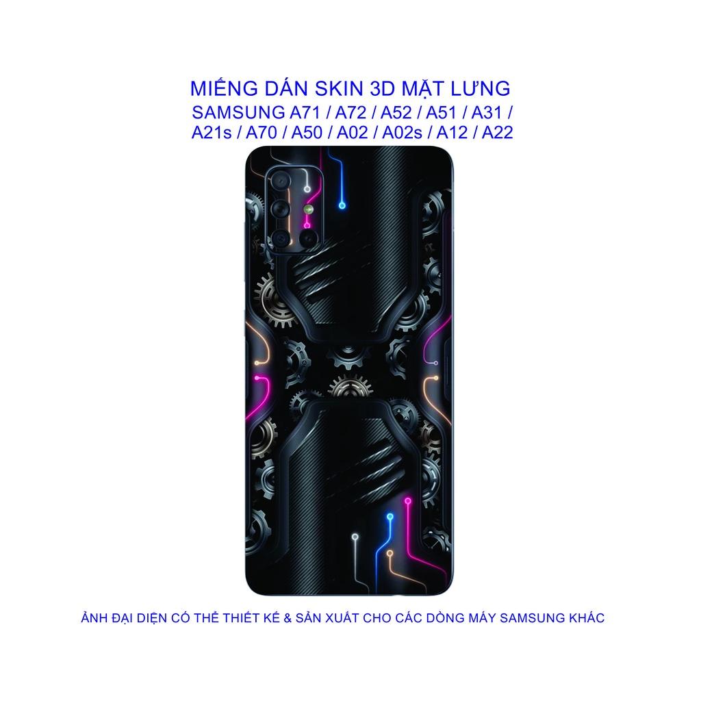 Miếng Dán Skin 3D mặt lưng dành cho SAMSUNG A71 / A72 / A52 / A51 / A31 / A21s/ A22 chống trầy xước,