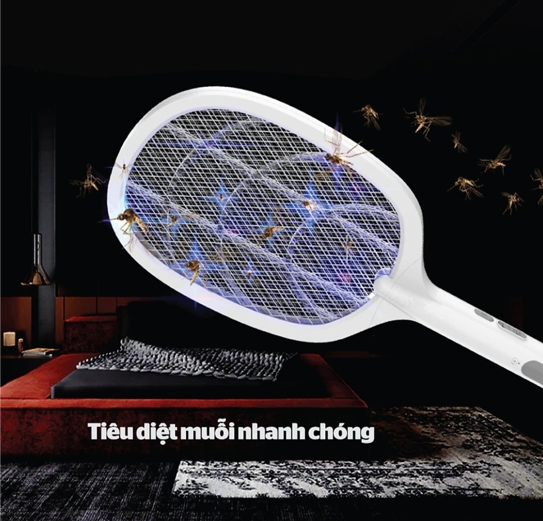 Vợt Bắt Muỗi, Bẫy Muỗi và Đèn Ngủ Siêu Tiện Lợi, An Toàn Giúp Bảo Vệ Giấc Ngủ Gia Đình Bạn