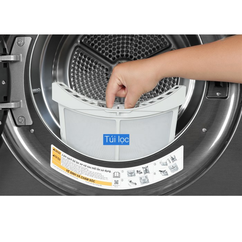 Tháp giặt sấy LG giặt 14kg sấy 10 kg WT1410NHB - Hàng Chính Hãng - Mới 100%
