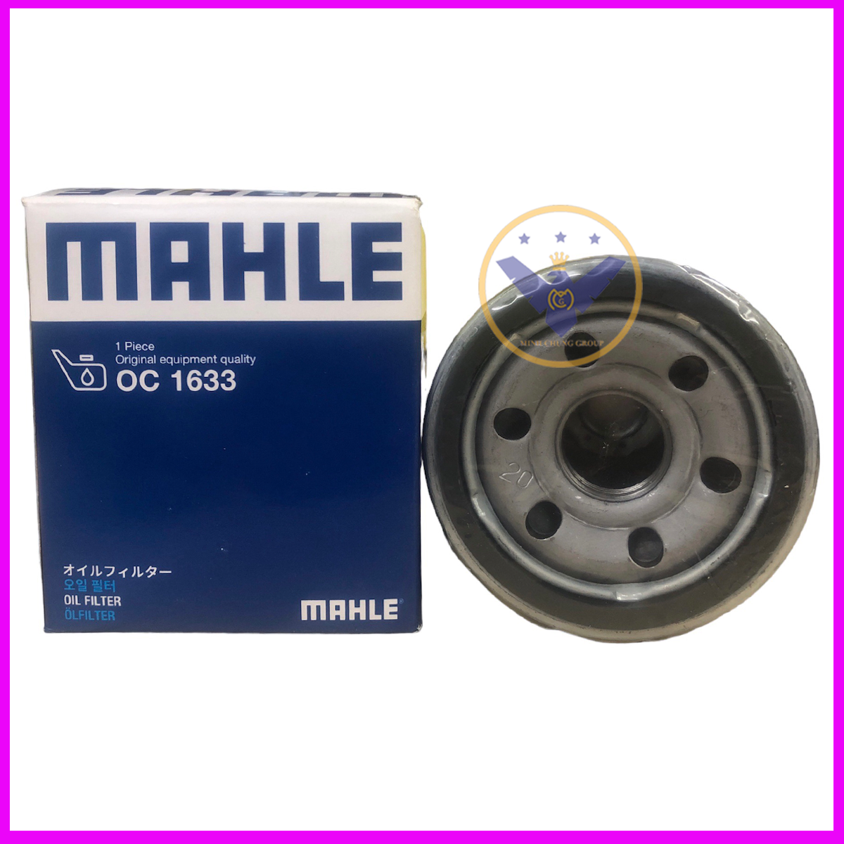 Lọc nhớt chính hãng Mahle OC-1633 cho xe Kia Morning, Forte, Rio, i10, Accent, Getz