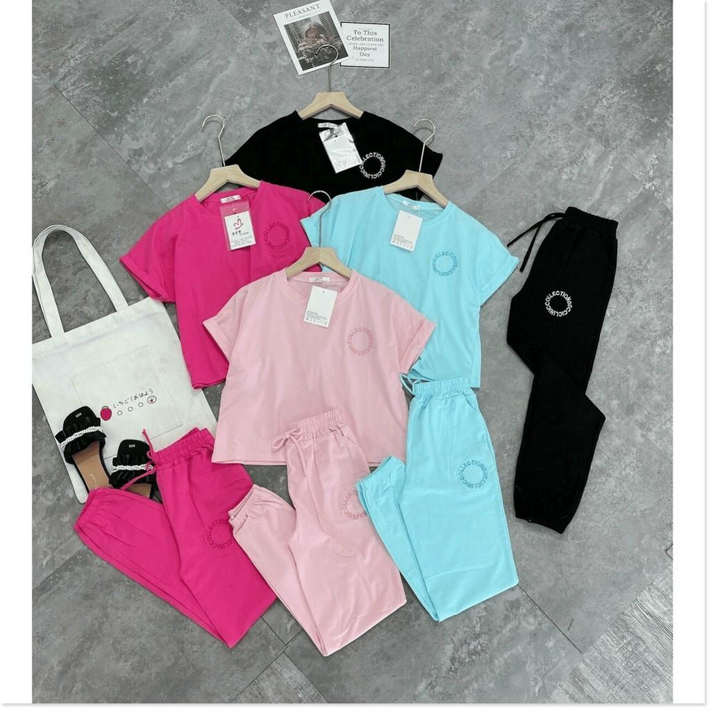 SET BỘ THUN TAY NGẮN,QUẦN DÀI NỮ NHIỀU MÀU XINH XẮN HỢP CHO MÙA HÈ 1HIT1 FASHION