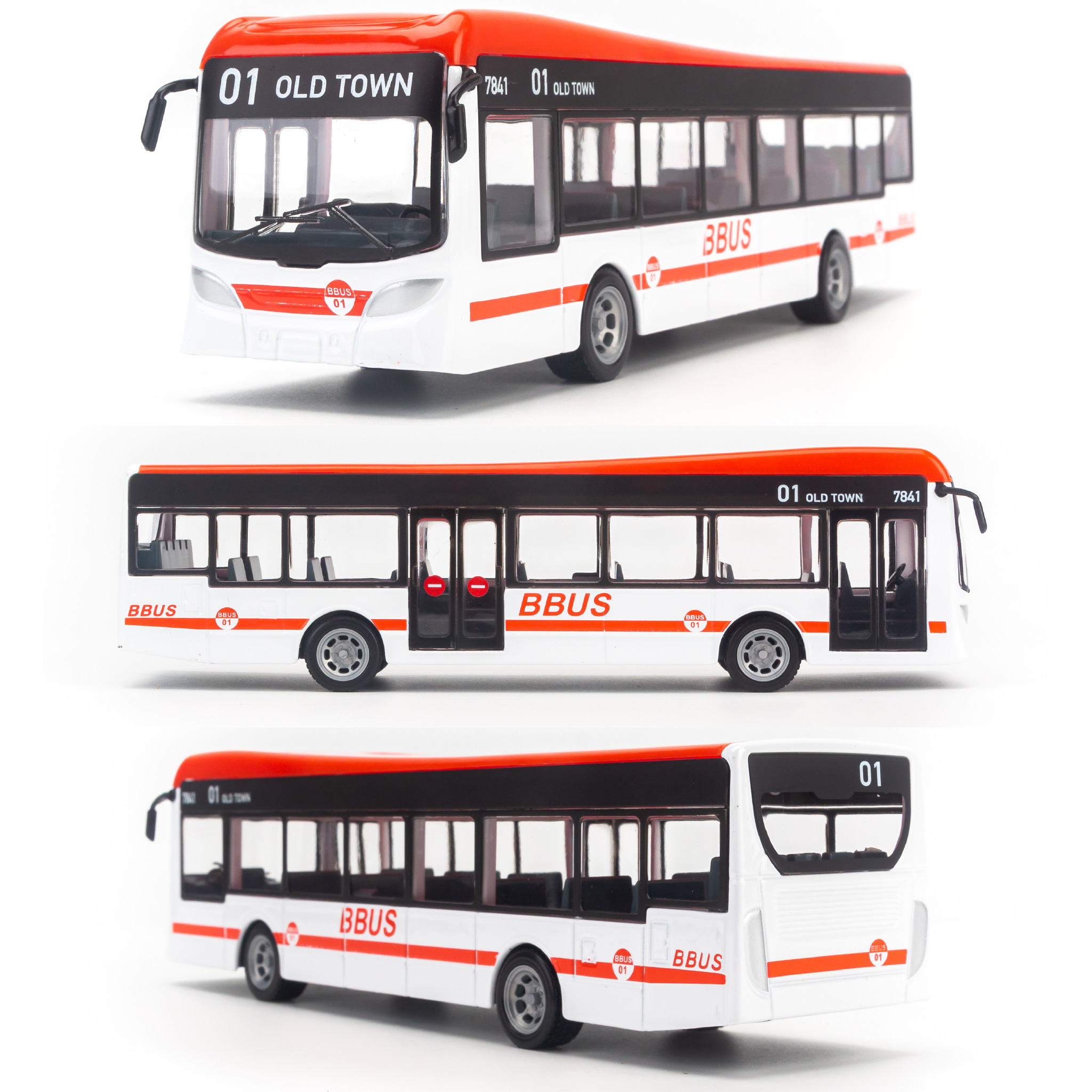 Mô hình xe Bus City long 19cm Bburago 18-32102
