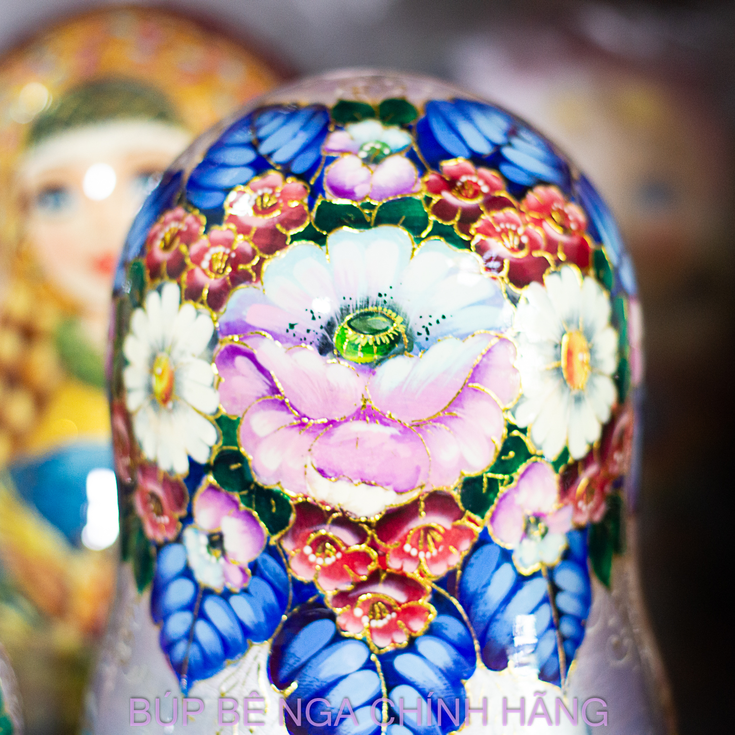 BỘ BÚP BÊ NGA MATRYOSHKA CAO CẤP 10 LỚP 26CM HOA VĂN "LỄ HỘI DÂN GIAN MÙA ĐÔNG" CỰC ĐẸP VÀ SANG TRỌNG