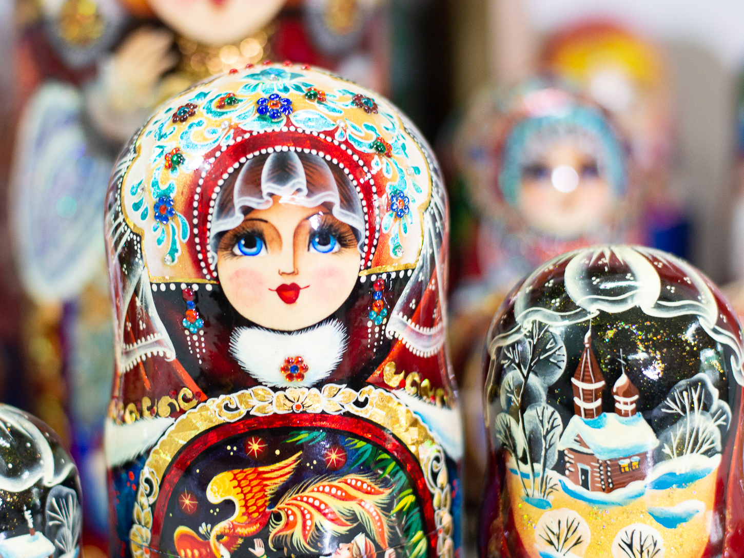 BỘ BÚP BÊ NGA MATRYOSHKA 5 LỚP 18CM "CỔ TÍCH PHƯỢNG HOÀNG LỬA" CỰC ĐẸP VÀ SANG TRỌNG