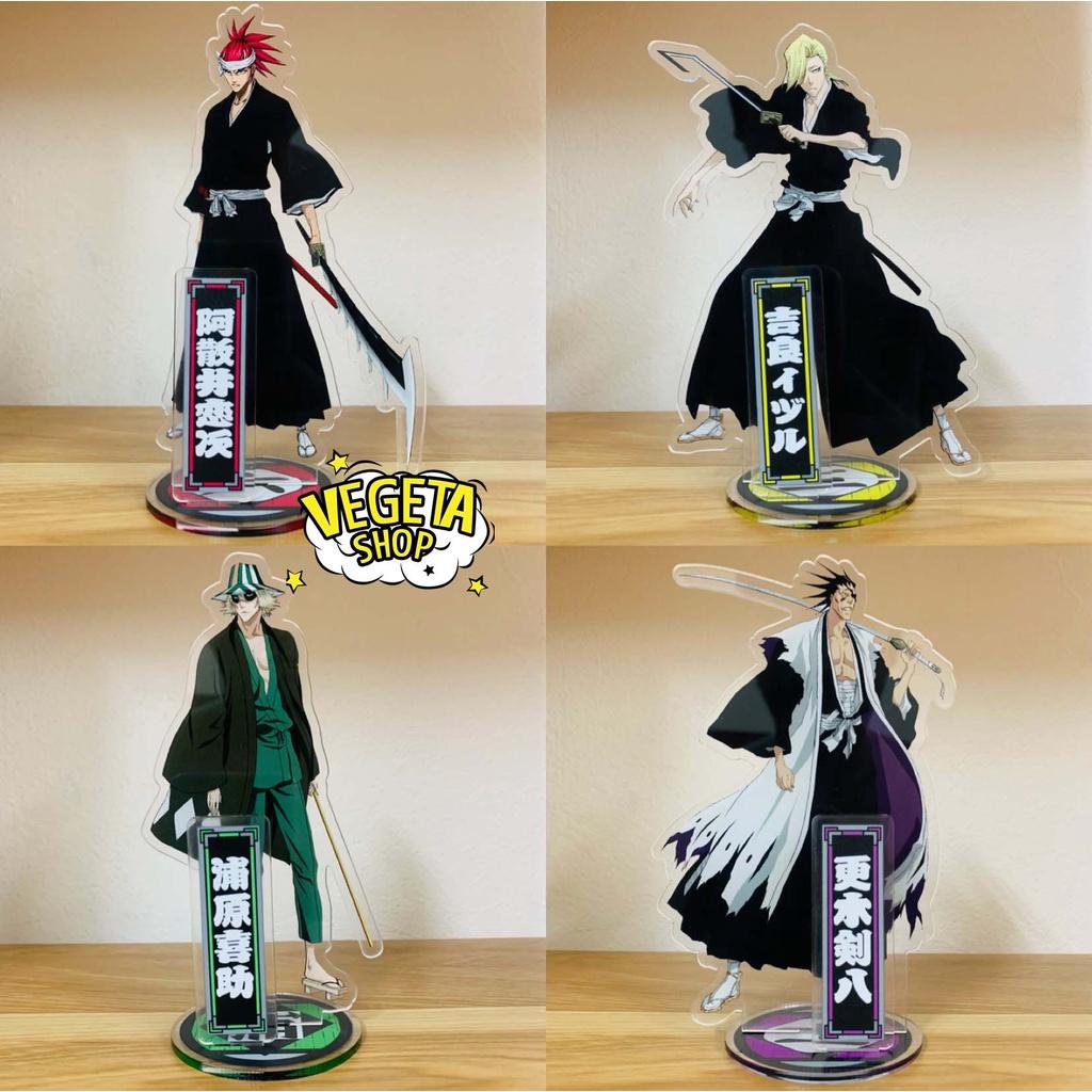 Mô Hình Tượng Standee Acrylic Mica 2 mặt - Bleach - Ichigo Rukia Kisuke Kenpachi Gin Byakuya Izuru Toshiro Aizen Renji