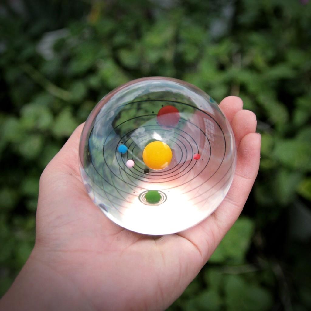 Quả cầu thủy tinh Hệ mặt trời - Solar Crystal Ball 8cm