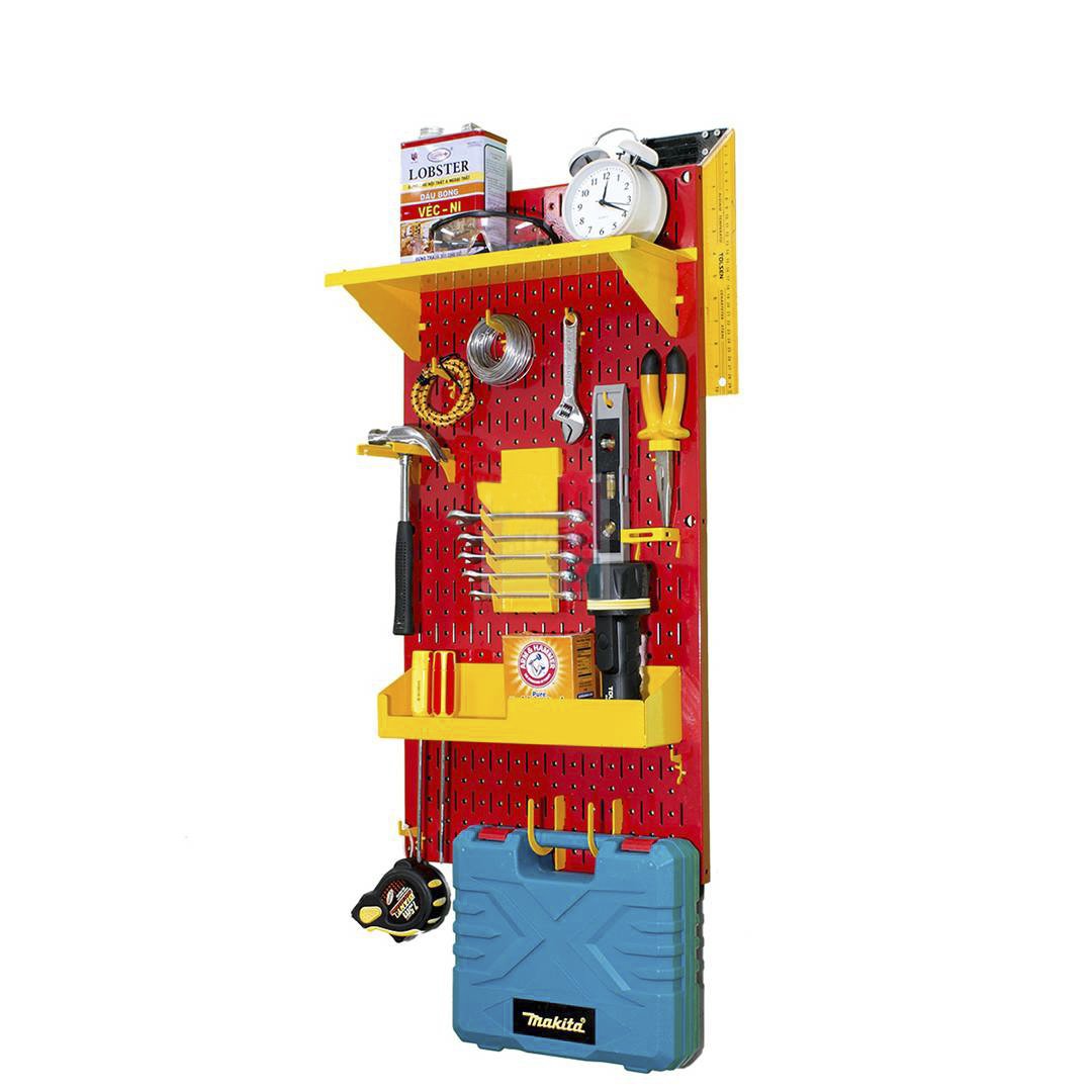 Bảng Treo Đồ Nghề Pegboard Cơ Khí SMLIFE S1 Red