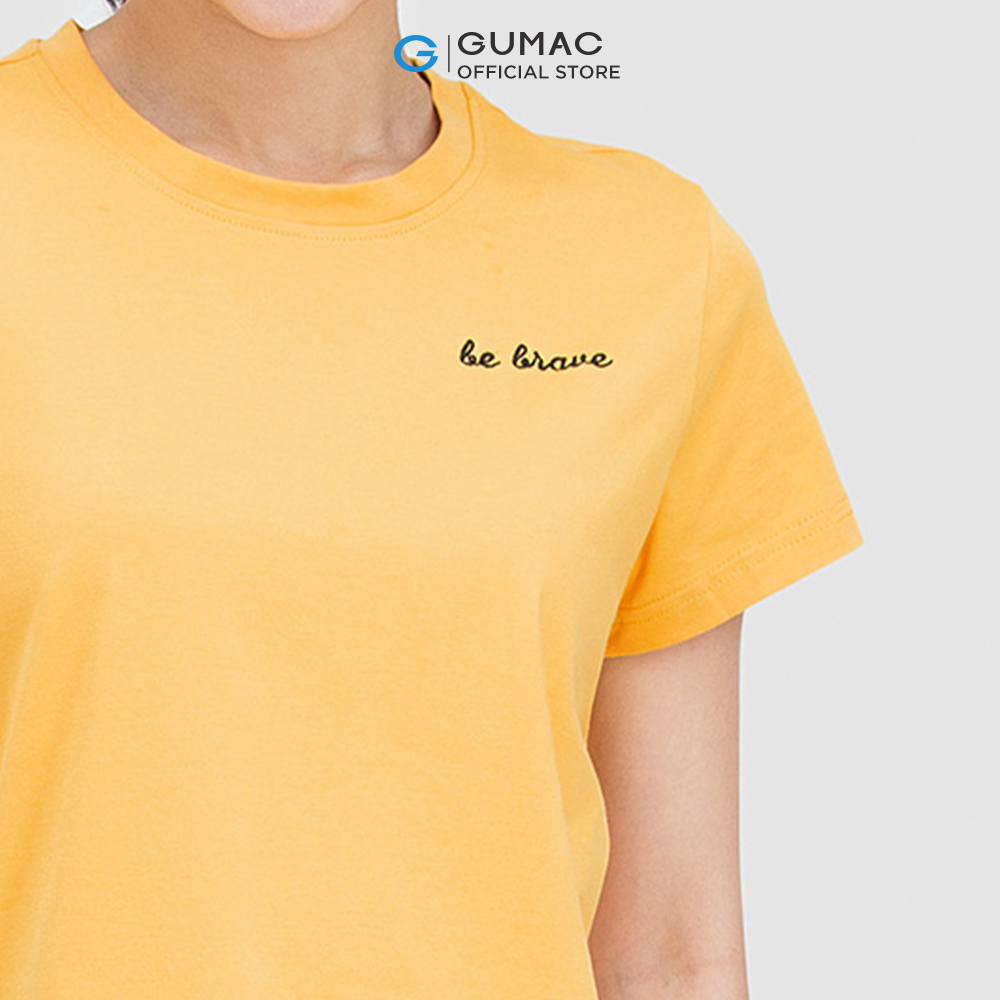Áo thun nữ GUMAC ATC05064 thêu Be Brave