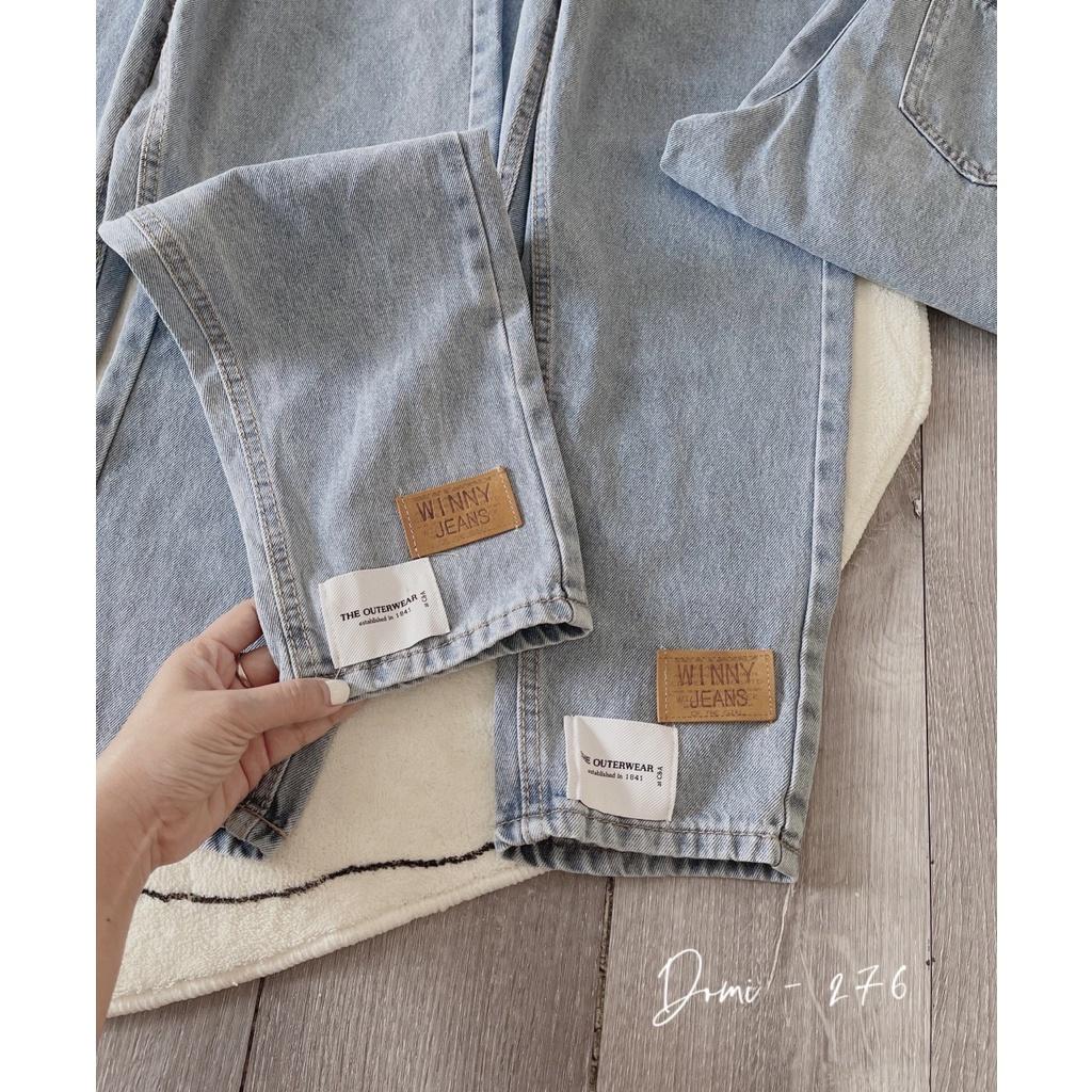 Quần baggy jean nữ lưng cao kiểu dáng thời trang